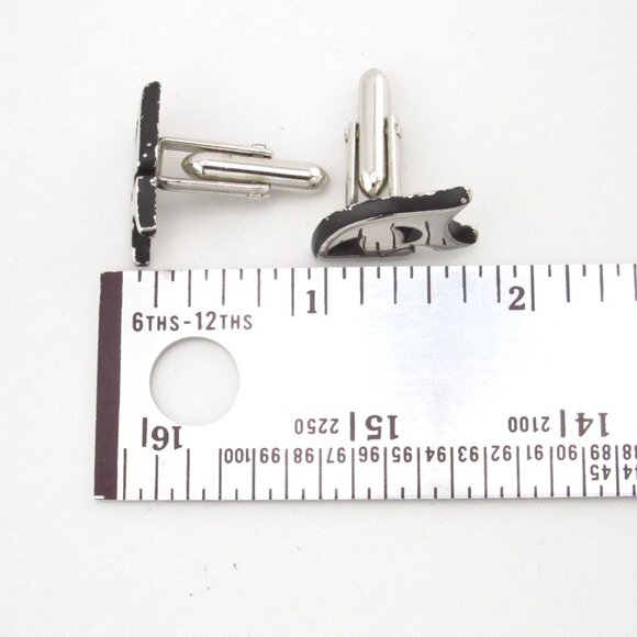 Vintage Swank Comedy & Tragedy Mask Cufflinks - Picture 8 of 12